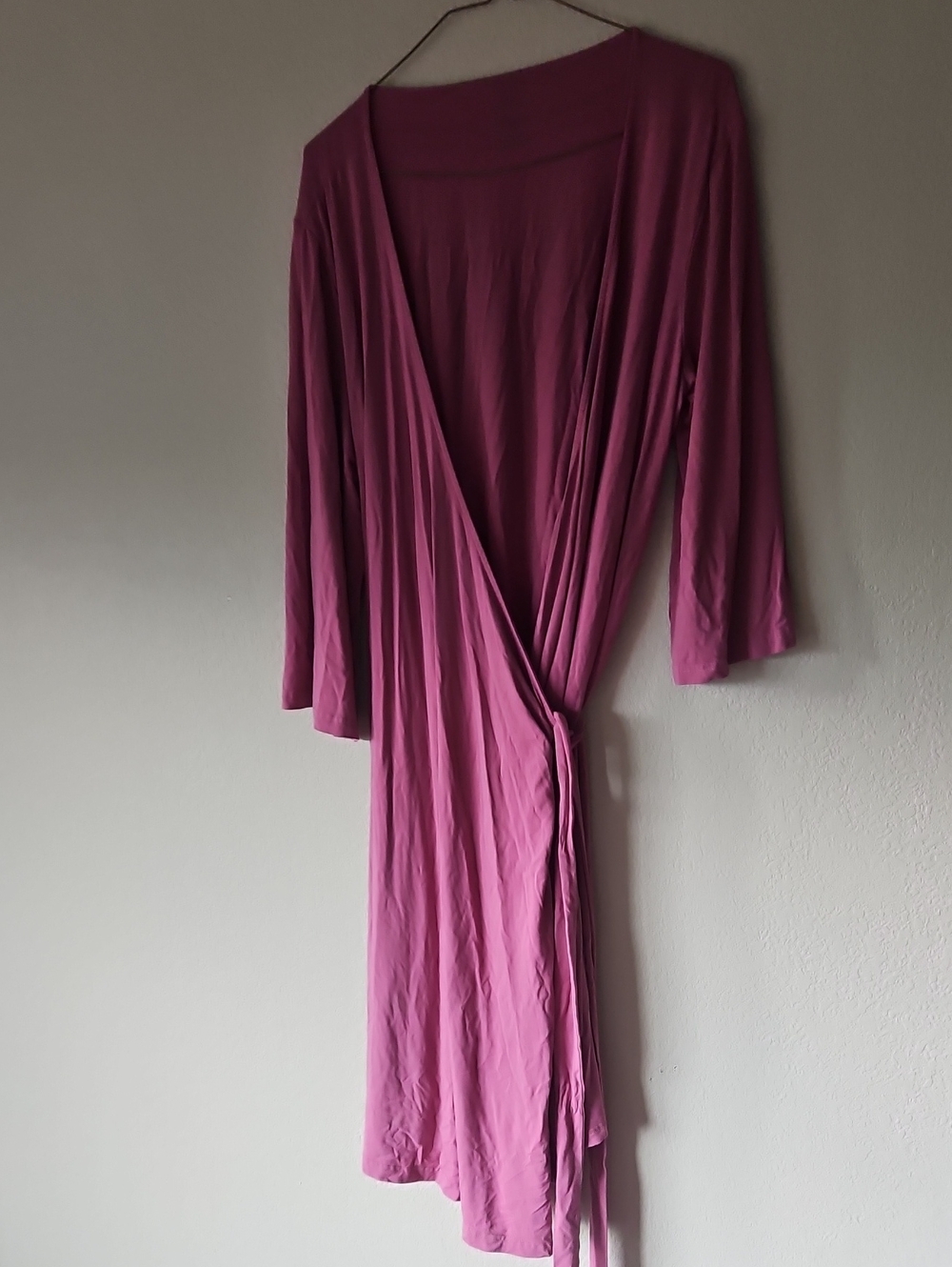 Caden Lane Bamboo Boysenberry Wrap Robe Large
